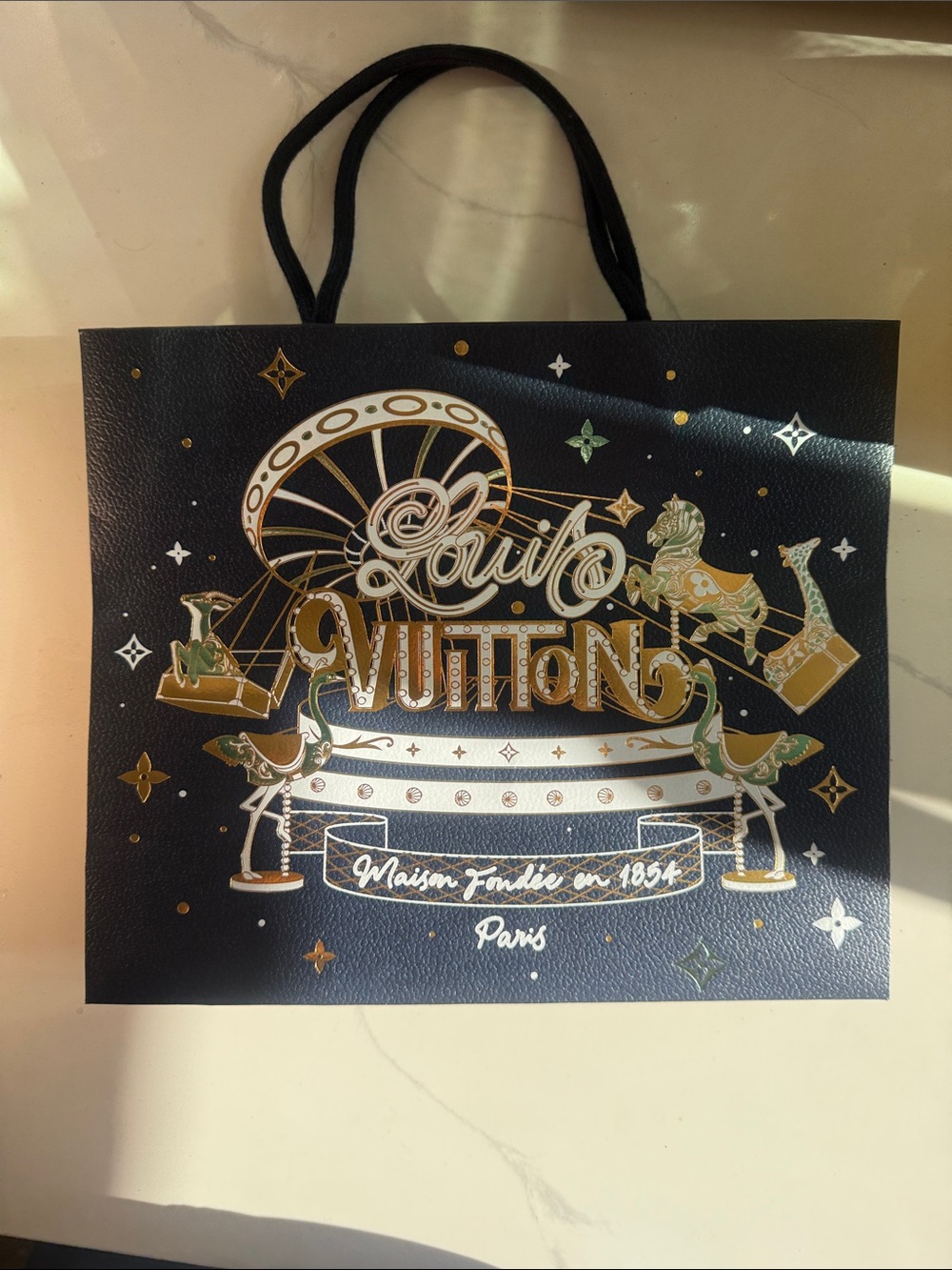 Authentic Louis Vuitton Limited Holiday Shopping Bag – Japan – Carousel Design